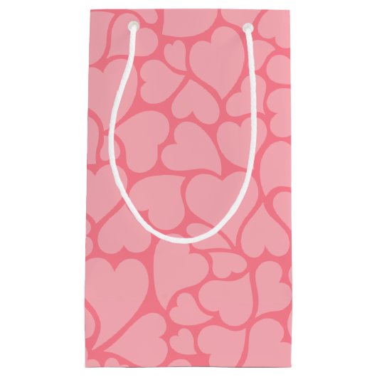 Muster für rosa Herzen Kleine Geschenktüte (Vorderseite)