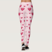 Muster für rosa Herzen Leggings (Rückseite)