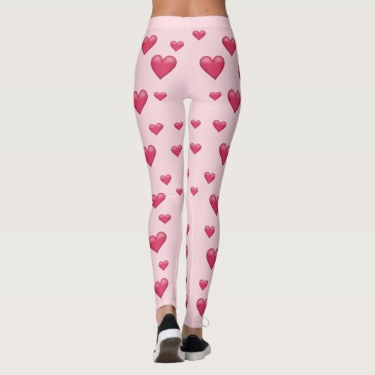 Muster für rosa Herzen Leggings (Rückseite)