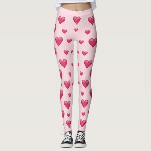 Muster für rosa Herzen Leggings (Vorderseite)