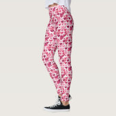 Muster für rosa Herzen Leggings (Links)