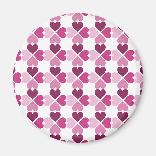 Muster für rosa Herzen Magnet (Vorne)