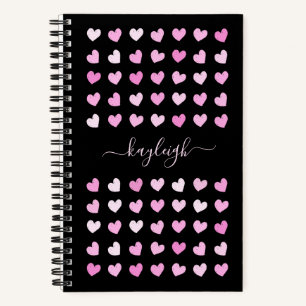 Muster für rosa Herzen Notizblock