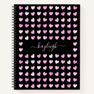 Muster für rosa Herzen Notizblock