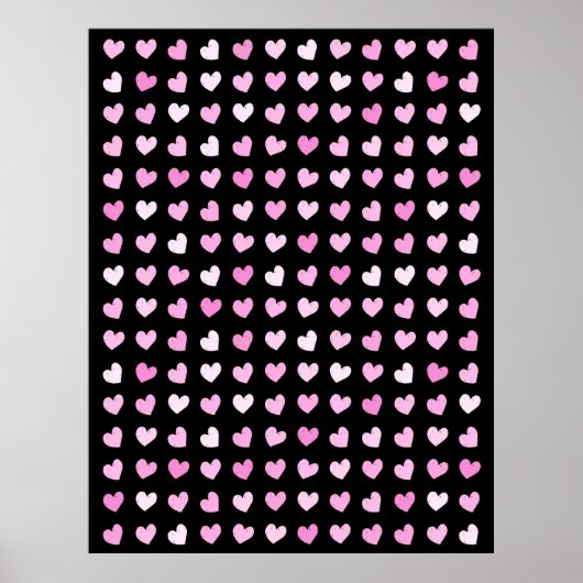 Muster für rosa Herzen Poster (Vorne)