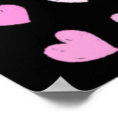 Muster für rosa Herzen Poster (Ecke)