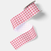Muster für rosa Herzen Satinband (Rückseite)