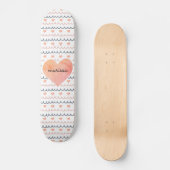 Muster für rosa Herzen Skateboard (Vorderseite)