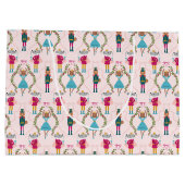 Muster für rosa Nutcracker Große Geschenktüte (Rückseite)