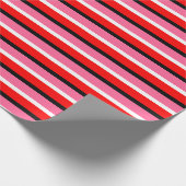Muster für rosa Streifen Geschenkpapier (Ecke)