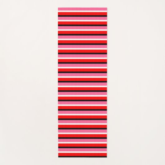 Muster für rosa Streifen Yogamatte (Vorderseite)