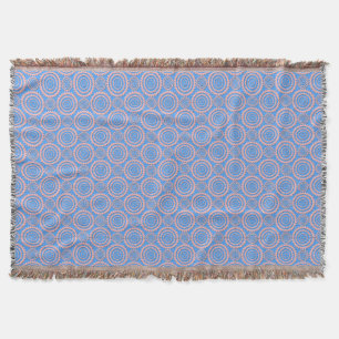 Muster für rosa und blaue geometrische Kreise Decke