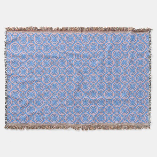 Muster für rosa und blaue geometrische Kreise Decke (Vorderseite)