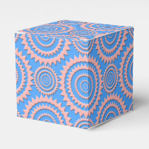 Muster für rosa und blaue geometrische Kreise Geschenkschachtel