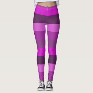 Muster für rosa und lila einfarbige Streifen Leggings