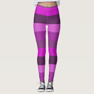 Muster für rosa und lila einfarbige Streifen Leggings