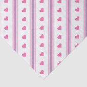 Muster für rosa und Lila Herzen und Streifen Seidenpapier (Ausschnitt)