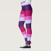 Muster für rosa und Lila Streifen Leggings (Links)