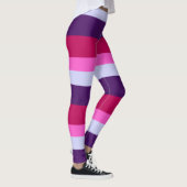Muster für rosa und Lila Streifen Leggings (Rechts)
