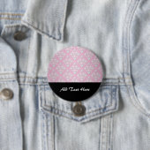 Muster für rosa und weiße, florale Damast Button (Beispiel)
