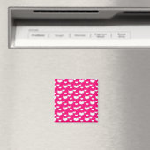 Muster für rosa und weiße Herzen Magnet (In Situ (Geschirrspüler))