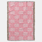 Muster für rosa und weiße Rosen Decke (Vorderseite Vertikal)