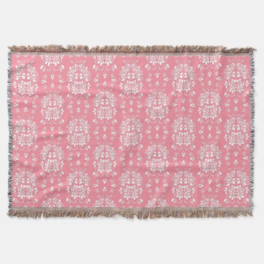 Muster für rosa und weiße Rosen Decke (Vorderseite)
