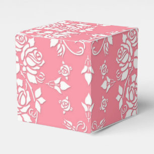 Muster für rosa und weiße Rosen Geschenkschachtel