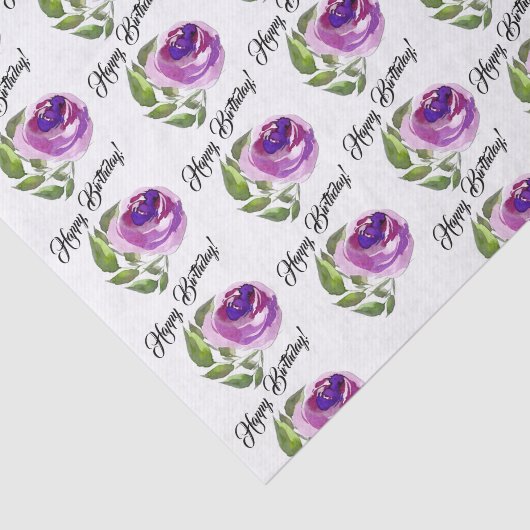 Muster für Rose mit floralen Wasserfarben | Happy Seidenpapier (Ausschnitt)