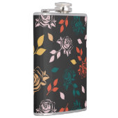 Muster für Rose und Blätter Flachmann (Rechts)