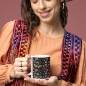 Muster für Rose und Blätter Kaffeetasse