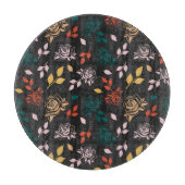 Muster für Rose und Blätter Schneidebrett (Vorderseite)