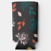 Muster für Rose und Blätter Selters Dosenkühler (Vorderseite)