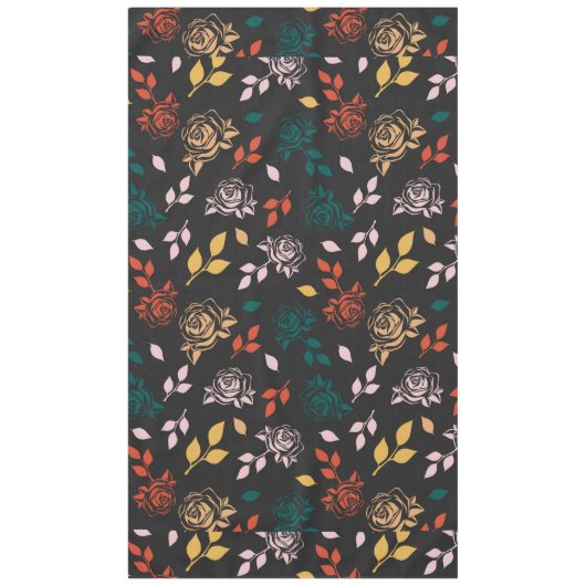 Muster für Rose und Blätter Tischdecke (Vorderseite)