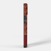 Muster für Rost und Gold Boho Monogram iPhone Hülle (Rechte Seite)