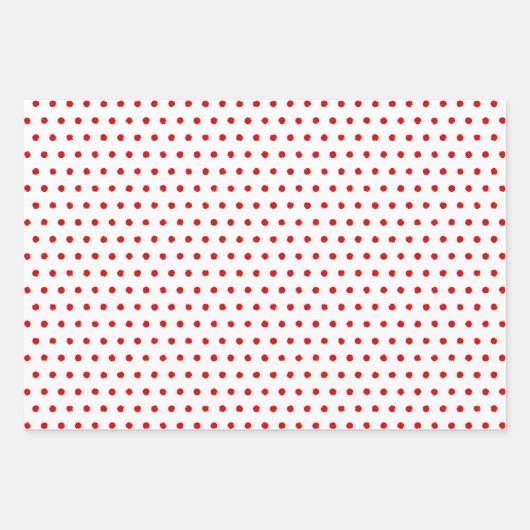 Muster für Rot-Grün-Punkte Geschenkpapier Set (Vorderseite 2)