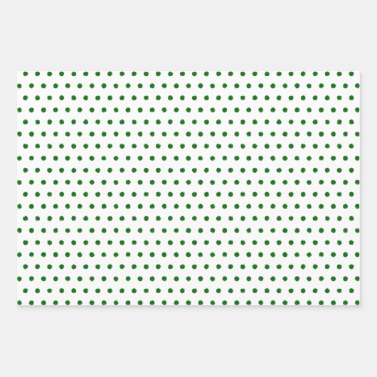 Muster für Rot-Grün-Punkte Geschenkpapier Set (Vorderseite)