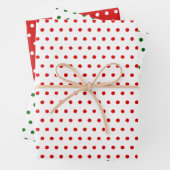 Muster für Rot-Grün-Punkte Geschenkpapier Set (Beispiel)