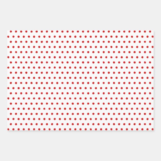 Muster für Rot-Grün-Punkte Geschenkpapier Set (Vorderseite)