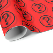 Muster für rote Fragezeichen Geschenkpapier (Rolleneckpunkt)