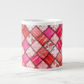 Muster für rote Imitate - Quiltmuster Jumbo-Tasse (Vorderseite)