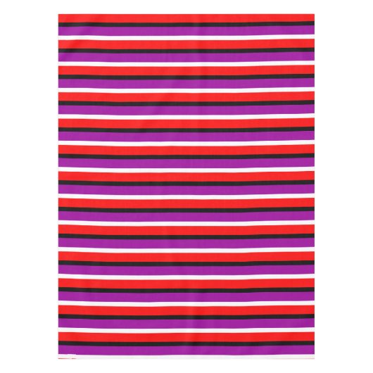 Muster für rote Lila Streifen Tischdecke (Vorderseite)