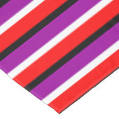 Muster für rote Lila Streifen Tischdecke (Schrägansicht)