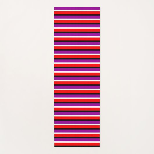 Muster für rote Lila Streifen Yogamatte (Vorderseite)
