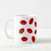 Muster für rote Lippen Kaffeetasse (Links)