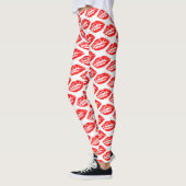 Muster für rote Lippen Leggings (Links)