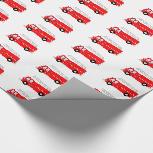 Muster für rote LKW Geschenkpapier (Ecke)