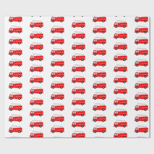 Muster für rote LKW Geschenkpapier (Flach)