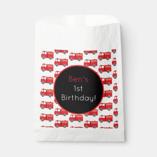 Muster für rote LKW Geschenktütchen (Vorderseite)