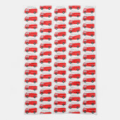 Muster für rote LKW Geschirrtuch (Vertikal)